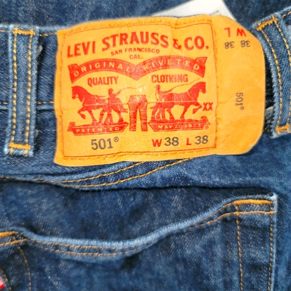 Levis 501 38x38 Mens Button Fly - Picture 4 of 5